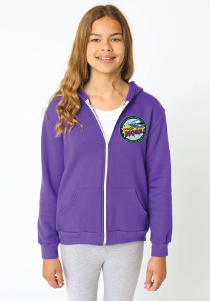The Code Mobile logo on a purple hoodie